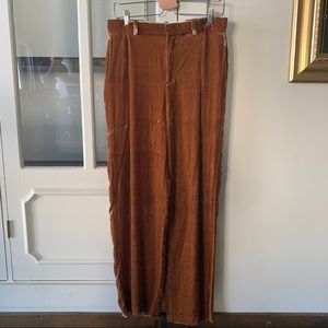 ZARA COPPER VELVET PANTS